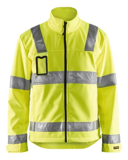 Afbeeldingen van BLÅKLÄDER Softshell jack 4838 High Vis geel 2XL