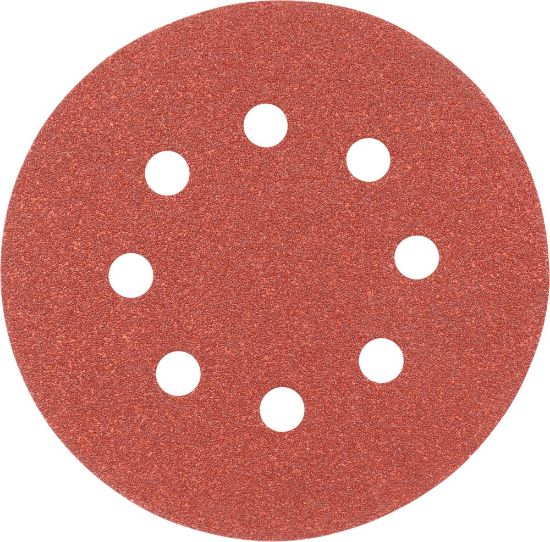 Afbeeldingen van KELFORT Klitschuurschijf rood 8-gat 125MM K100 10x