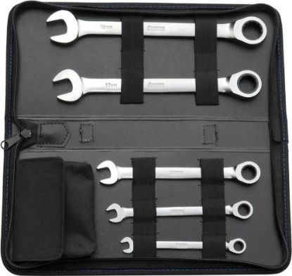 Afbeeldingen van FORUM Ringratelsteeksleutelset recht 8-19MM 9x