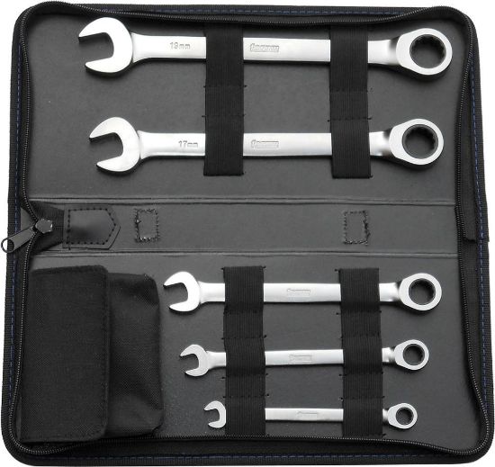 Afbeeldingen van FORUM Ringratelsteeksleutelset recht 8-19MM 9x