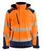 Afbeeldingen van BLÅKLÄDER Softshell winterjas lichtgewicht 4400 High Vis oranje/marineblauw L