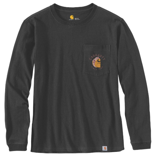 Afbeeldingen van CARHARTT Werkshirt lange mouwen met zak dames 104524 zwart XS