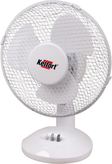 Afbeeldingen van KELFORT Ventilator tafelmodel klein wit 23CM 22W 230V
