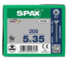 Afbeeldingen van SPAX Spaanplaatschroef verzonkenkop WIROX voldraad PZ2 5X35MM