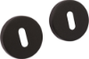 Afbeeldingen van OXLOC Rozet sleutelgat RVS zwart rond kunststof onderrozet 52X11MM