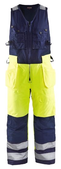 Afbeeldingen van BLÅKLÄDER Amerikaanse overall 8504 High Vis geel/marineblauw C52