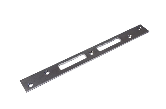 Afbeeldingen van Rechte sluitplaat staal verchroomd 500X30X3MM