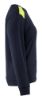 Afbeeldingen van BLÅKLÄDER Sweater dames bi-colour 3408 donker marineblauw/High Vis geel S