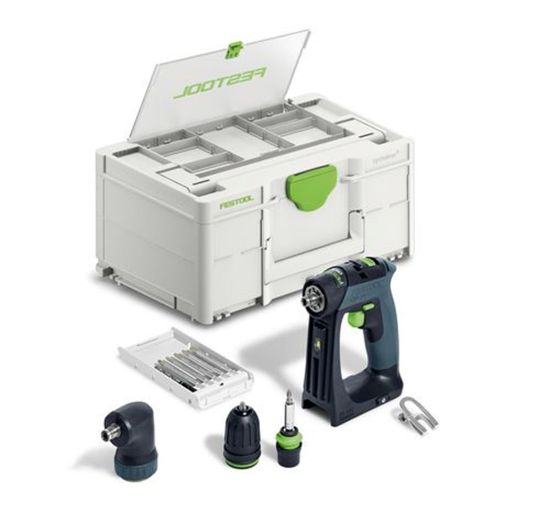 Afbeeldingen van FESTOOL Accu schroefboormachine CXS 18-Basic-Set 18V BODY inclusief accessoires