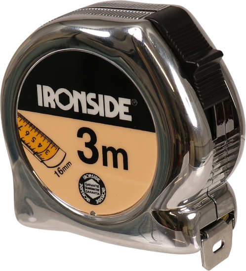 Afbeeldingen van IRONSIDE Rolmaat chroom PRO 16MM 3M