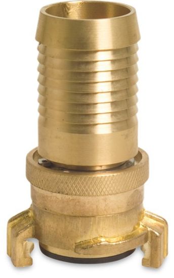 Afbeeldingen van Zuig- & hoge druk snelkoppeling draaibaar messing 19MM slangtule NA40 25bar