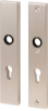 Afbeeldingen van OXLOC Veiligheidslangschild krukgat + profielcilinder binnen/buiten recht aluminium PC72 55MM