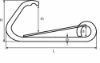 Afbeeldingen van Karabijnhaak asymmetrisch RVS316 81MM
