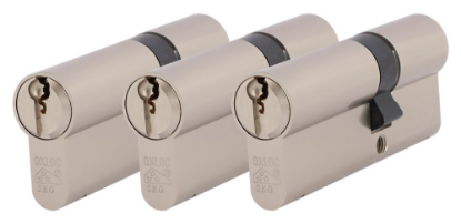 Afbeeldingen van OXLOC Profielcilinder dubbel O7 vernikkeld 30/45MM P3 SKG**