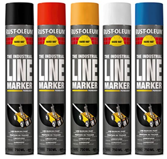 Afbeeldingen van RUST-OLEUM HARD HAT® Lijnenmarkeerverf geel 750ML