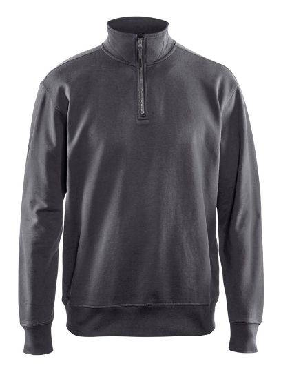 Afbeeldingen van BLÅKLÄDER Sweatshirt met halve rits 3369 donkergrijs L