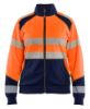 Afbeeldingen van BLÅKLÄDER Sweater dames met rits 3508 High Vis oranje/marineblauw 2XL