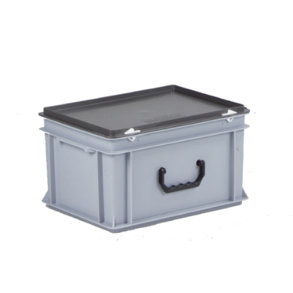 Afbeeldingen van E-LINE Stapelbare koffer met 1 greep grijs 20L 400X300X235MM