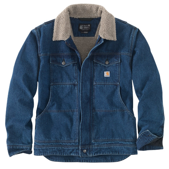 Afbeeldingen van CARHARTT Spijkerjas sherpa voering relaxed 105478 beech XL