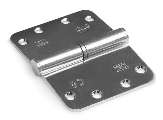 Afbeeldingen van DX Kogelstiftpaumelle links ronde hoeken SKG ***® staal VZ 89X125MM