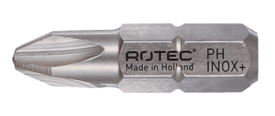 Afbeeldingen van ROTEC Schroefbit ¼" PRO PH3 25MM C6,3 INOX+ 2x
