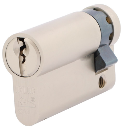 Afbeeldingen van OXLOC Profielcilinder enkel O5 vernikkeld 10/45MM SKG**