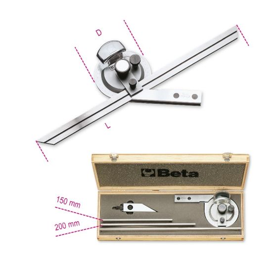 Afbeeldingen van BETA Precisie hoekmeter RVS 300MM 1678/C3