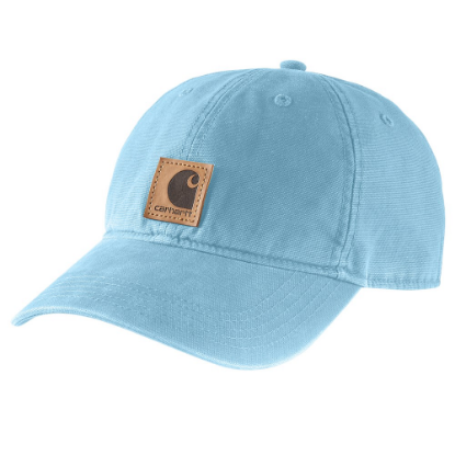 Afbeeldingen van CARHARTT Canvas pet + Carhartt-label 100289 powder blue onesize