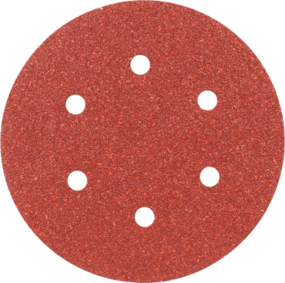 Afbeeldingen van KELFORT Klitschuurschijf rood 6-gat 150MM K60 10x