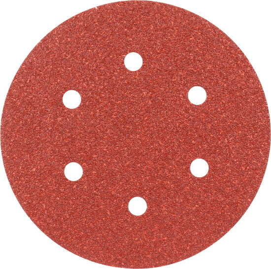 Afbeeldingen van KELFORT Klitschuurschijf rood 6-gat 150MM K60 10x