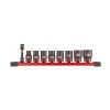 Afbeeldingen van MILWAUKEE Doppenset SHOCKWAVE ⅜" op rail 9x