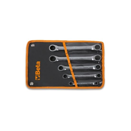 Afbeeldingen van BETA Ringsleutelset plat 5x in etui 195/B5
