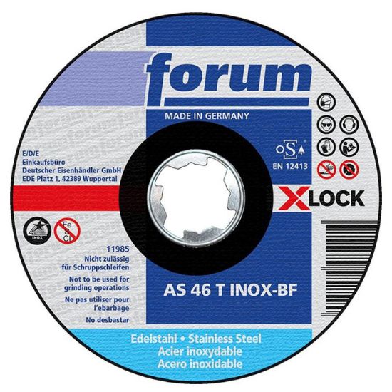 Afbeeldingen van FORUM Slijpschijf recht RVS X-LOCK 125X1,6MM