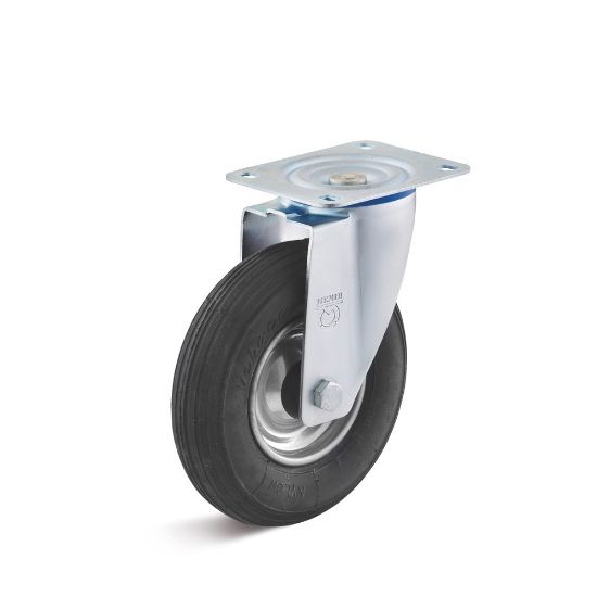 Afbeeldingen van TORWEGGE Zwenkwiel luchtband met plaat LRS1 200X50MM h=235MM 75kg