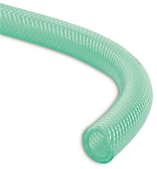 Afbeeldingen van Gewapende slang PVC type Fuel groen transparant 20X28MM 6bar