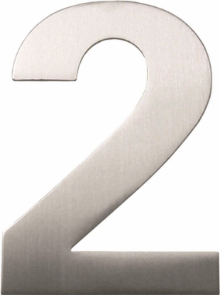 Afbeeldingen van OXLOC Huisnummer RVS cijfer nr. 2