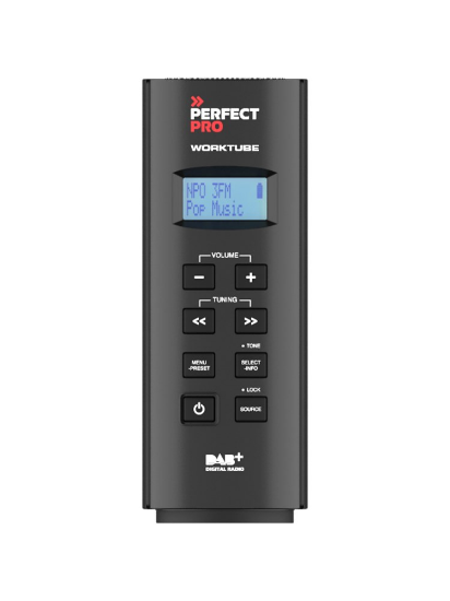 Afbeeldingen van PERFECTPRO Bouwradio WORKTUBE DAB+/FM/Bluetooth oplaadbaar IP45