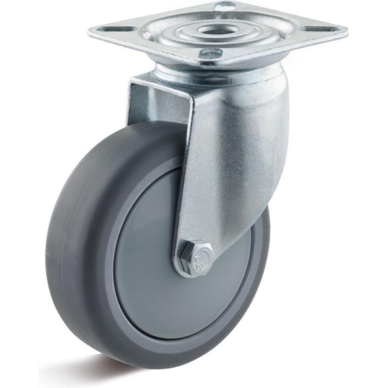 Afbeeldingen van TORWEGGE Zwenkwiel massief grijs 50MM 40kg