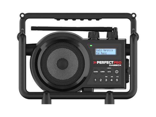 Afbeeldingen van PERFECTPRO Bouwradio DABBOX DAB+/FM/Bluetooth oplaadbaar IP54