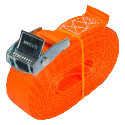 Afbeeldingen van Spanband met klemgesp oranje LC250 25MM 4M