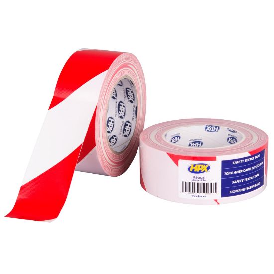 Afbeeldingen van Markeringstape Safety wit/rood 48MM 25M