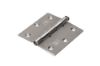 Afbeeldingen van DX Scharnier rechte hoeken + losse pen RVS geborsteld 76X76MM