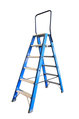 Afbeeldingen van ASC Dubbele trap Premium 2X6 met beugel 1,5M stahoogte