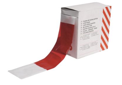 Afbeeldingen van KONVOX Afzetband rood/wit 80MM 500M