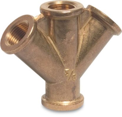 Afbeeldingen van PROFEC 3-weg verdeelstuk messing ⅜" binnendraad 30bar