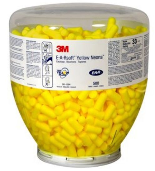 Afbeeldingen van 3M Oordoppen EARSoft One Touch vulling neon geel 500x