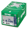 Afbeeldingen van SPAX Spaanplaatschroef verzonkenkop WIROX deeldraad T20 5X100MM