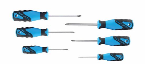 Afbeeldingen van GEDORE Schroevendraaierset 3-componenten 2160 PHZ-06 PH&PZ0-1-2 6x