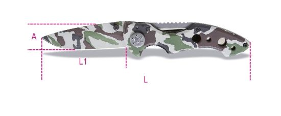 Afbeeldingen van BETA Klapmes in camouflage stijl 1778CM