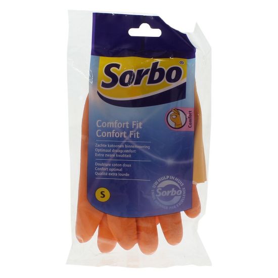 Afbeeldingen van SORBO Huishoudhandschoen oranje S